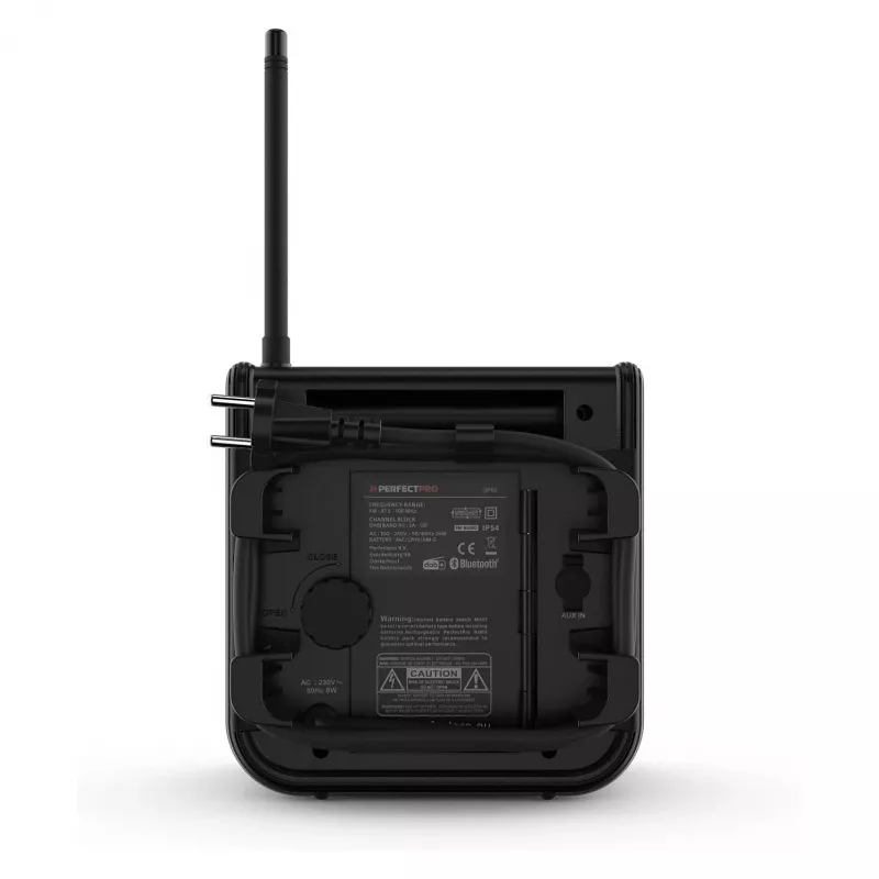 PerfectPro DABPRO työmaaradio DAB+ FM Bluetooth IP65 musta