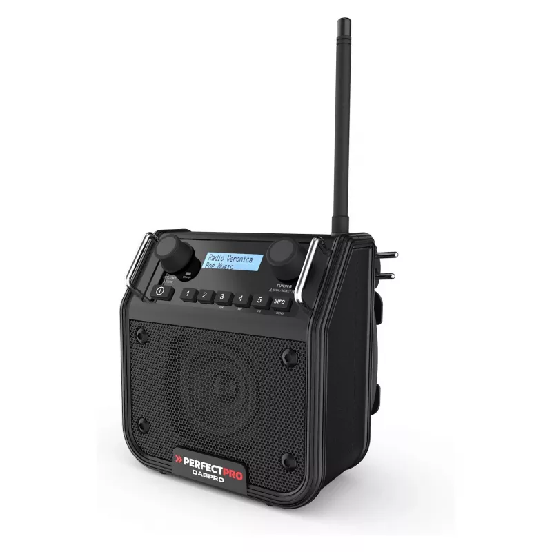 PerfectPro DABPRO työmaaradio DAB+ FM Bluetooth IP65 musta