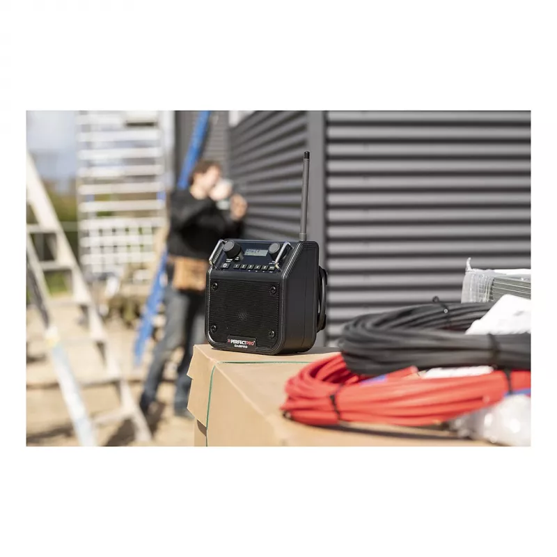 PerfectPro DABPRO työmaaradio DAB+ FM Bluetooth IP65 musta