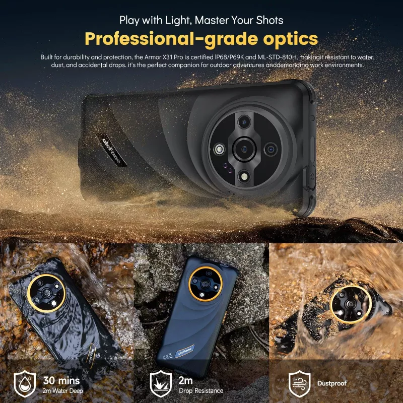 ULEFONE ARMOR X31 PRO 8/256GB musta järeä matkapuhelin