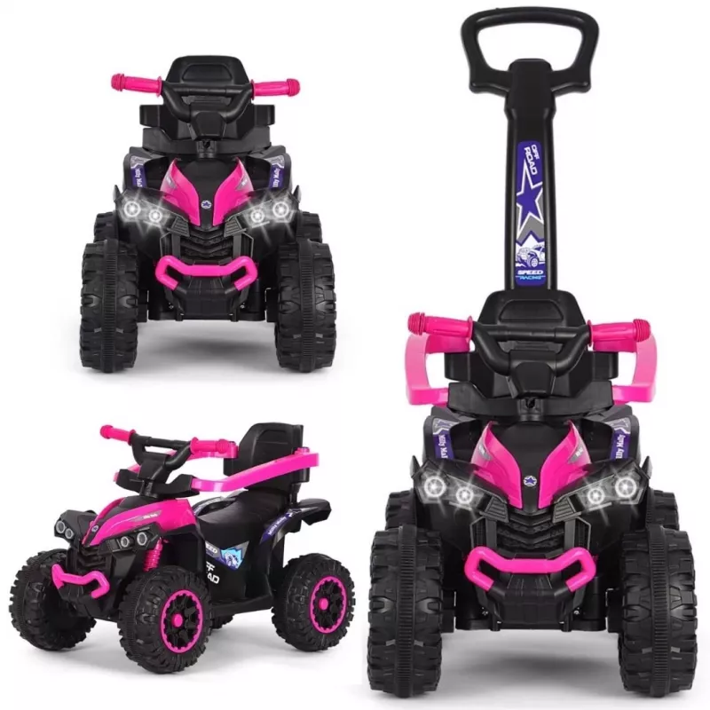 MILLY MALLY lasten polkupyörä työntövarrella Wild Pink 12