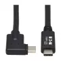 Eaton Tripp Lite Series USB-C-kaapeli (M/M) - USB 3.2 Gen 2, Thunderbolt 3, 100W PD -lataus, kulmaliitin, musta, 1 m (3,3 ft.)