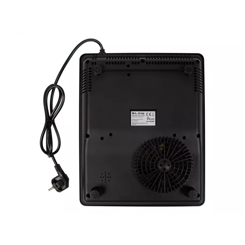 BLOW induktioliesi, yksittäinen keittoalue, säädettävä keittolevy, 2000W, musta