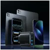 USAMS T70 40W 2xUSB-A 2xUSB-C verkkolaite musta