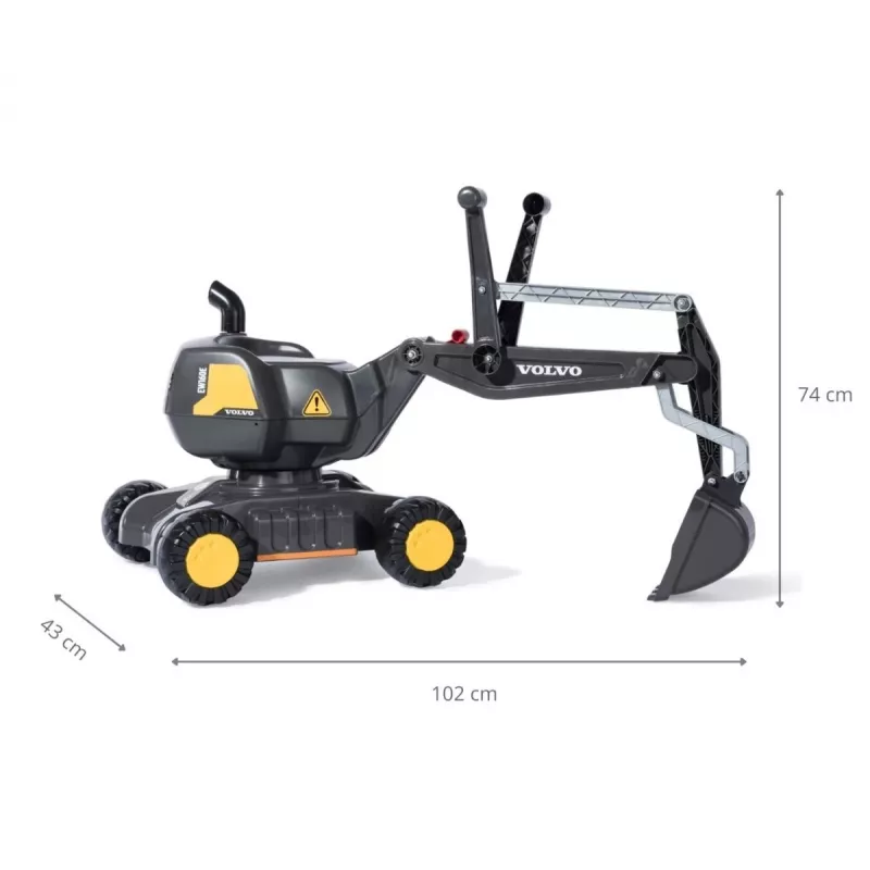 MILLY MALLY Rolly Toys kaivinkone Volvo istuma-auto lelu