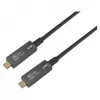 Equip USB 3.2 Gen 2 USB-C - USB-C Active Optical -kaapeli 15m musta