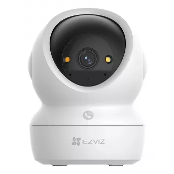 EZVIZ H6c G1 4K pallo-IP-valvontakamera sisätiloihin, 4K UHD, 3840x2160, Wi-Fi, Ethernet, yönäkö, kaksisuuntainen ääni, tekoälytunnistus, katto-/seinä-/pöytäasennus