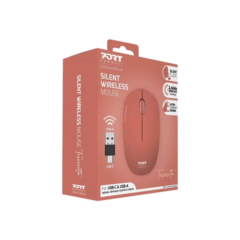 PORT DESIGNS PORT CONNECT Mouse Collection II langaton 2,4 GHz oranssi