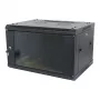 ALLNET 19 tuuman seinäkotelo 18U 1-osainen syvyys 450mm musta SMA-sarja Flat Pack