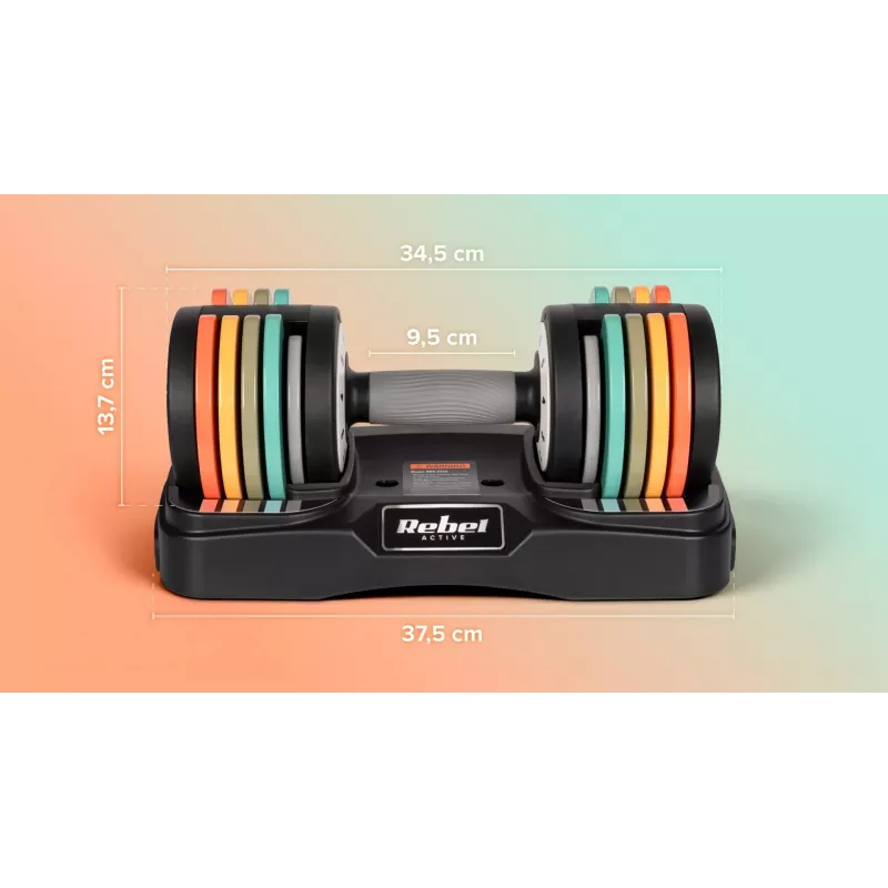 REBEL ACTIVE automaattiset valurautakäsipainot 2x10kg RBA2335