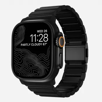 NOMAD titaaniranneke Apple Watch 46/49mm hopea