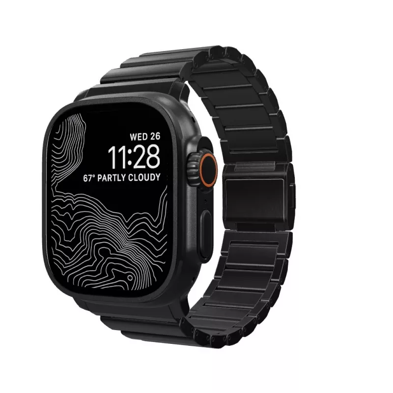 NOMAD titaaniranneke Apple Watch 46/49mm hopea