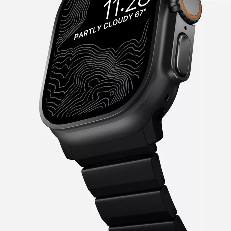 NOMAD titaaniranneke Apple Watch 46/49mm hopea
