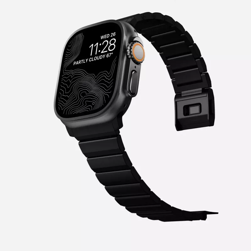NOMAD titaaniranneke Apple Watch 46/49mm hopea