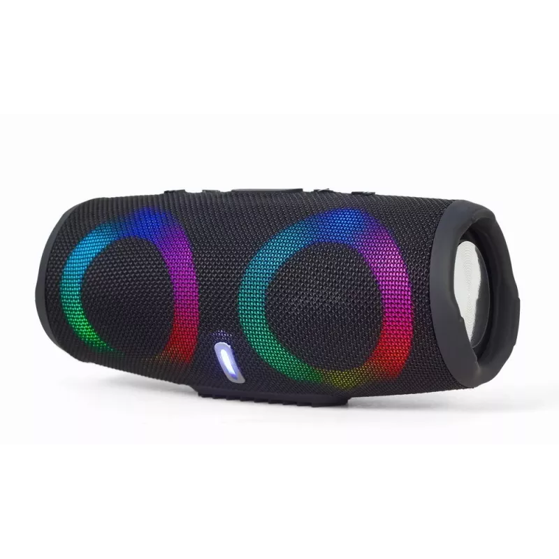 Gembird SPK-BT-LED-02 kannettava Bluetooth-juhlakaijutin, 10 W, musta