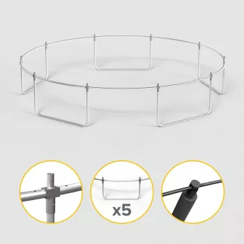 REBEL Active Trampoline PRO 15ft/457cm - musta/sininen