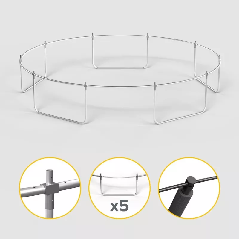 REBEL Active Trampoline PRO 15ft/457cm - musta/sininen