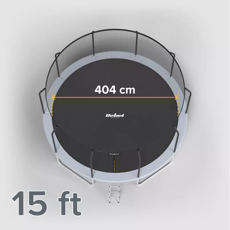 REBEL Active Trampoline PRO 15ft/457cm - musta/sininen