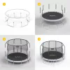 REBEL Active Trampoline PRO 15ft/457cm - musta/sininen