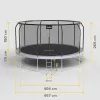 REBEL Active Trampoline PRO 15ft/457cm - musta/sininen