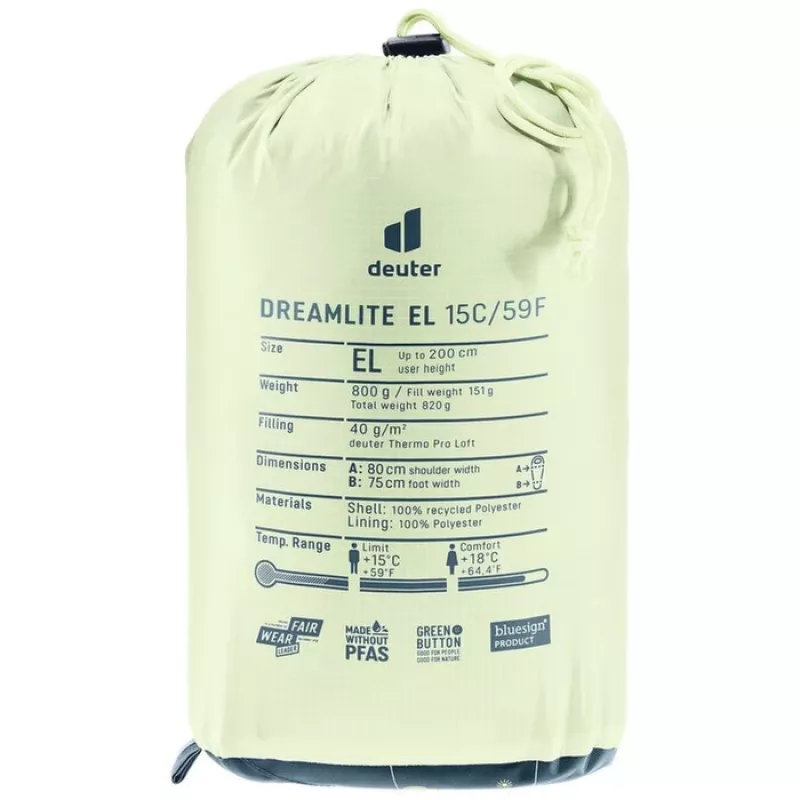 Deuter Dreamlite 10C/50F makuupussi, Nautic/Breeze