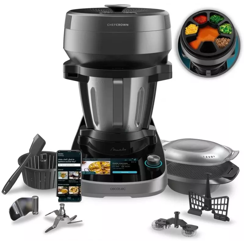 Cecotec Mambo CooKing Victory monitoiminen keittiökone 1700 W 4,5 L musta/harmaa