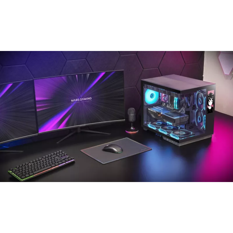 Tacens Mars Gaming MCMIRAGE Mid Tower -tietokonekotelo musta