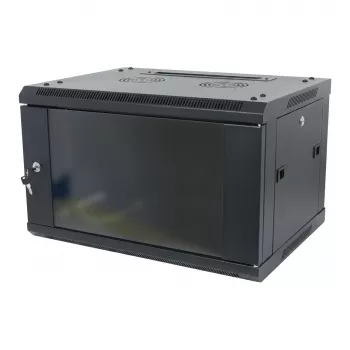 ALLNET SMA-Series 19 tuuman seinäkotelo 12U yksiosainen 600mm syvyys musta Flat Pack