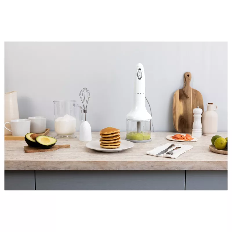 SMEG HBF03WHEU sauvasekoitin, 700 W, ruostumaton teräs -sekoitusvarsi, valkoinen