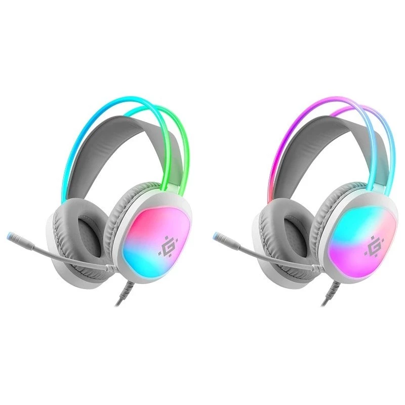 Defender Eclipse RGB -peliheadset valkoinen