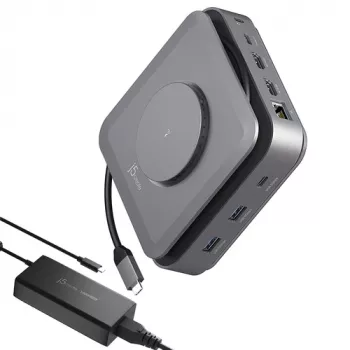 J5CREATE USB-C DOCK DUAL 4K HDMI GAN 140W PD3.1 VIRTALÄHDE