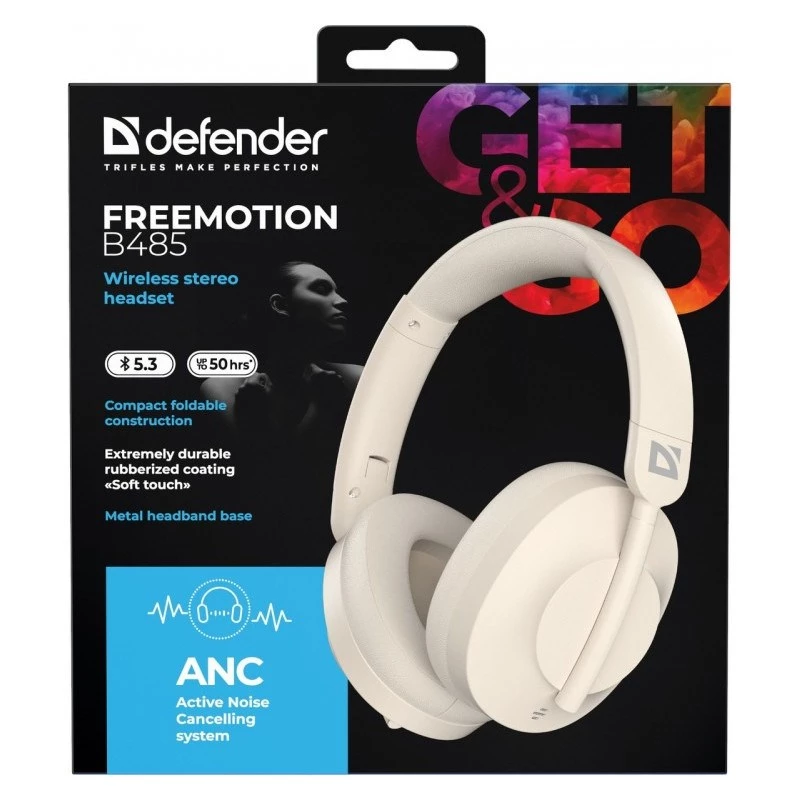 Defender Bluetooth-kuulokkeet Freemotion B485 ANC beige