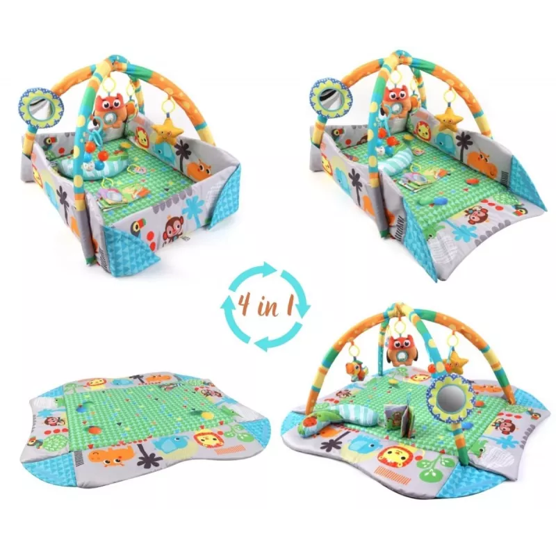 MILLY MALLY 4-in-1 viidakkoleikkimatto, kuivapooli, leikkikehä