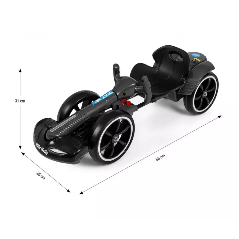 MILLY MALLY Go-kart akkukäyttöinen Bolt Black