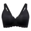 MOMCOZY YN46 Seamless Support Floral imetysliivit musta S