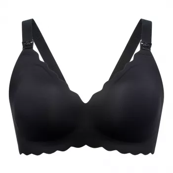 MOMCOZY YN46 Seamless Support Floral imetysliivit musta S
