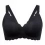 MOMCOZY YN46 Seamless Support Floral imetysliivit musta S