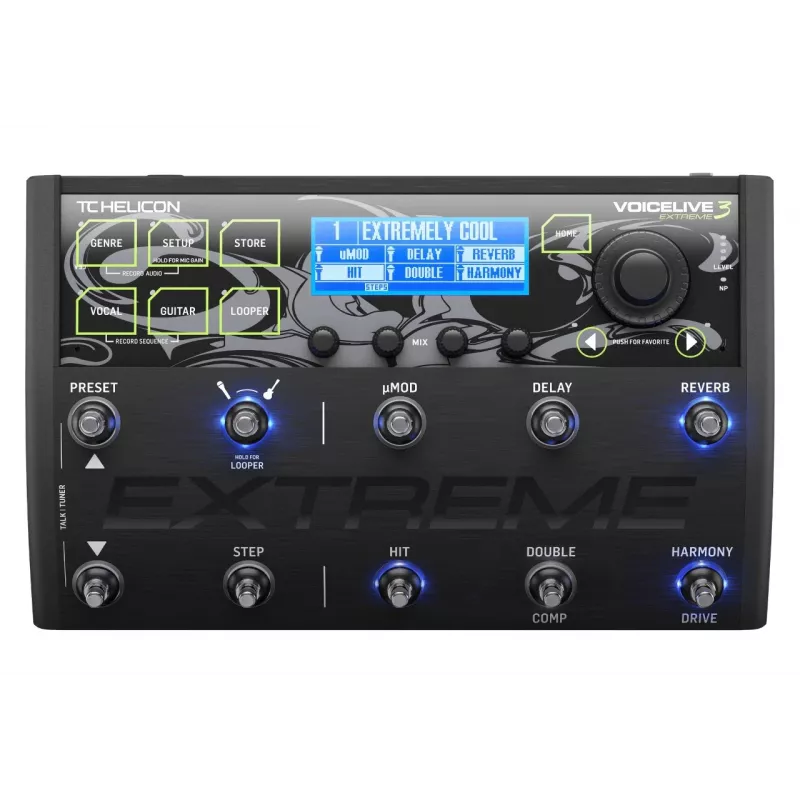 TC-Helicon VoiceLive 3 Extreme - kitaran ja laulun monitehosteprosessori looperilla