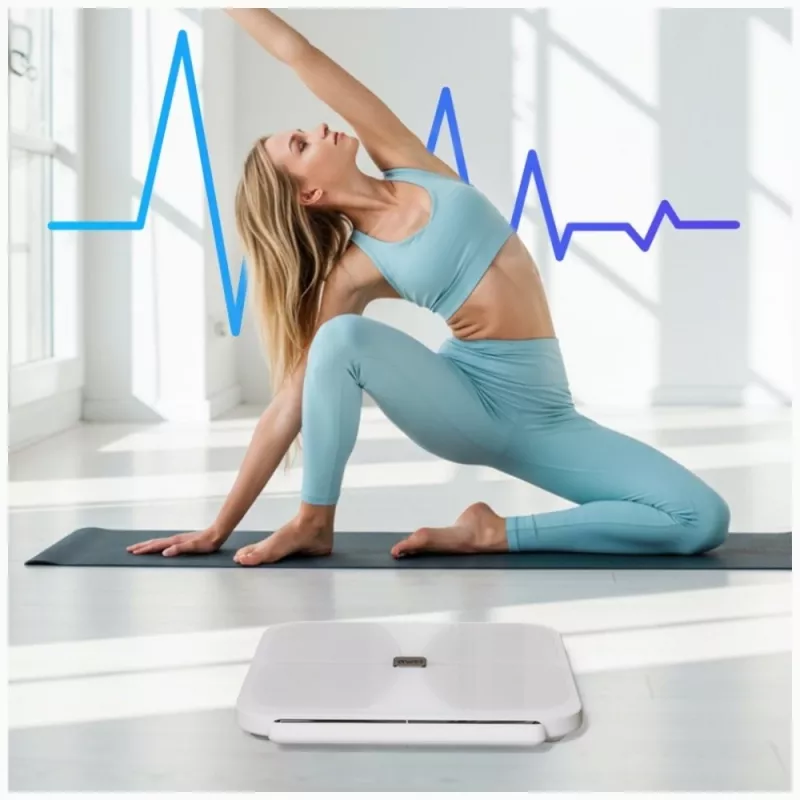 AWEI SS1 monitoiminen kehonvaaka Bluetooth 5.0:lla, valkoinen