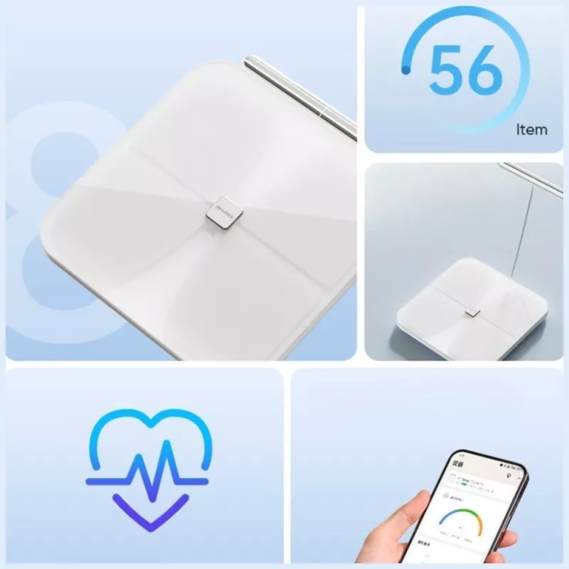 AWEI SS1 monitoiminen kehonvaaka Bluetooth 5.0:lla, valkoinen
