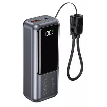 Gembird PB10-PD20-LCD-02 kompakti pikalatausvaravirtalähde LCD-näytöllä, 20W, 10000 mAh, Space Grey