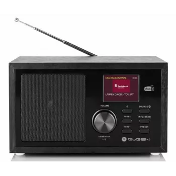 GoGen DAB620BTCB kannettava DAB+ & UKW-radio Bluetoothilla, CD-soittimella ja USB-MP3-toistolla, musta