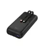 Gembird PB20-PD20-LCD-01 pikalatausvaravirtalähde integroiduilla kaapeleilla, 20 W, 20000 mAh, musta