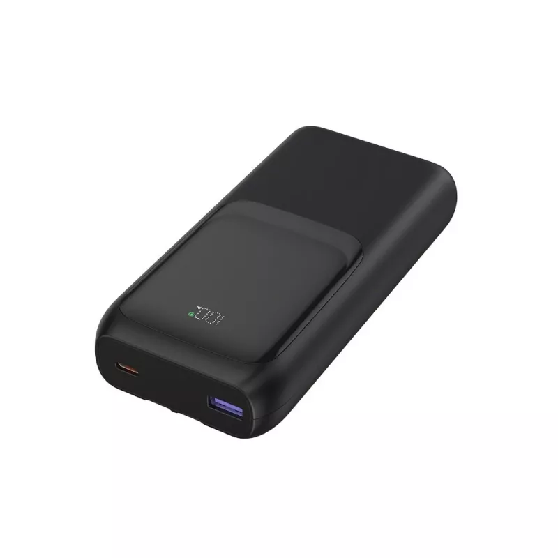 Gembird PB20-PD20-LCD-01 pikalatausvaravirtalähde integroiduilla kaapeleilla, 20 W, 20000 mAh, musta