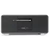 TechniSat DIGITRADIO 602 DAB+/FM/Internet-radio Bluetoothilla, CD-soittimella ja Qi-latausasemalla - antrasiitti/hopea