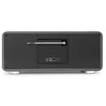 TechniSat DIGITRADIO 602 DAB+/FM/Internet-radio Bluetoothilla, CD-soittimella ja Qi-latausasemalla - antrasiitti/hopea