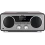 TechniSat DIGITRADIO 602 DAB+/FM/Internet-radio Bluetoothilla, CD-soittimella ja Qi-latausasemalla - antrasiitti/hopea