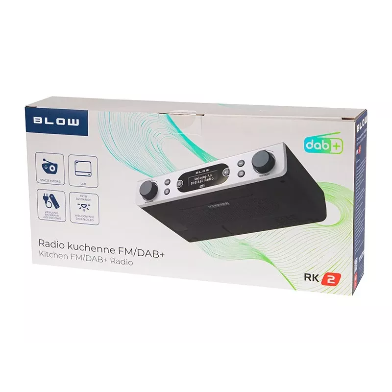 BLOW RK2 keittiöradio FM/DAB+ Silver