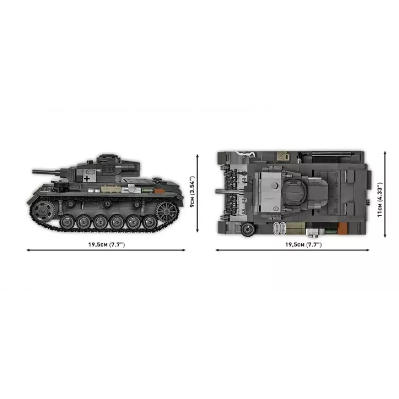 COBI 958 PCS HC WWII Panzer III Ausf. H rakennuspalikkasarja