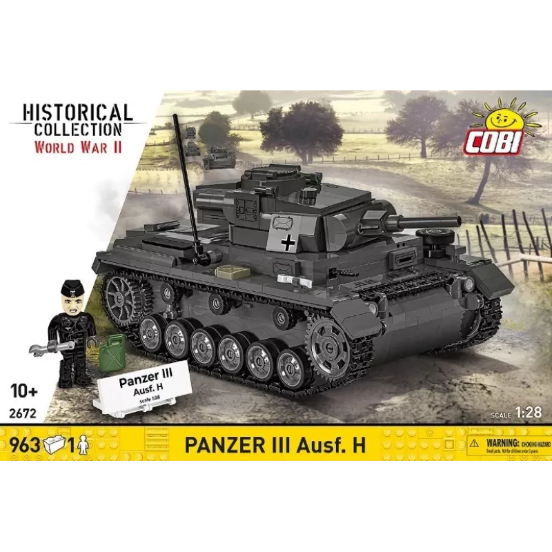 COBI 958 PCS HC WWII Panzer III Ausf. H rakennuspalikkasarja